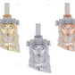 Crown Of Rose Lab Grown Diamond Gold Jesus Head Pendant hip hop jewelry CustomDiamJewel