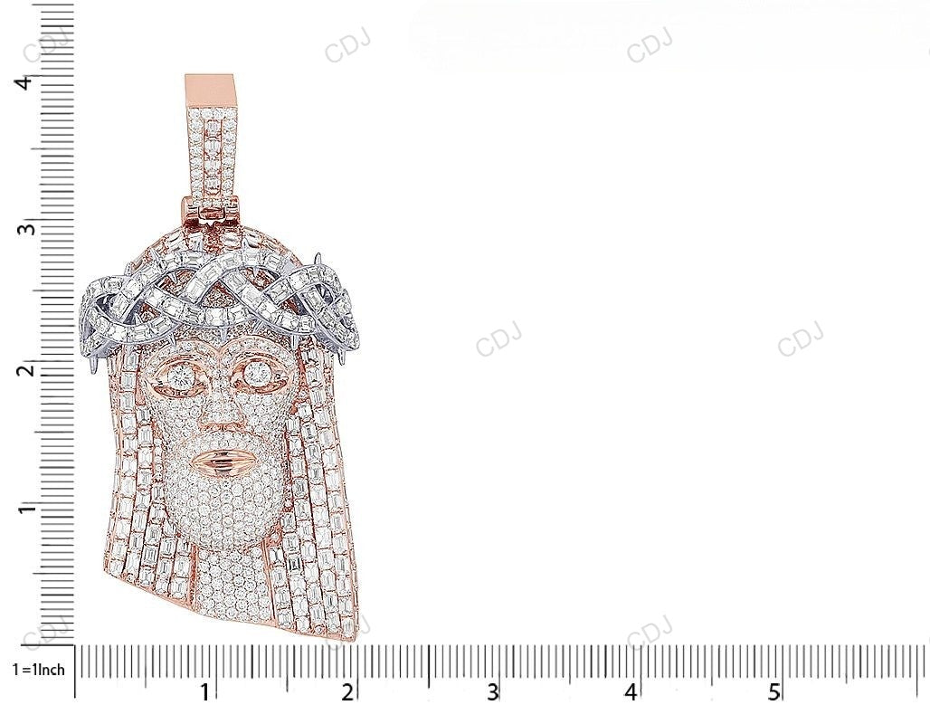 Emerald Lab Grown Diamond Jesus Customize 10K Gold Pendant hip hop jewelry CustomDiamJewel