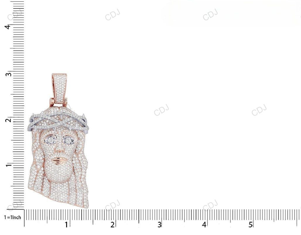 Jesus Iced Out Lab Grown Diamond Tow-Tone Solid Gold pendant hip hop jewelry customdiamjewel