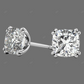White Gold Lab Grown Diamond Stud Earring For Everyday