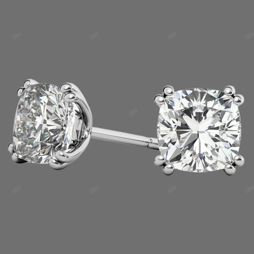 White Gold Lab Grown Diamond Stud Earring For Everyday