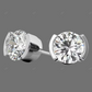 White Half Bezel Set Lab Grown Diamond Earrings