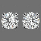 Double Prong Yellow Gold Lab Grown Diamond Earrings