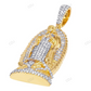Mother Mary Yellow Gold Lab Grown Diamond Hip Hop Pendant hip hop jewelry CustomDiamJewel