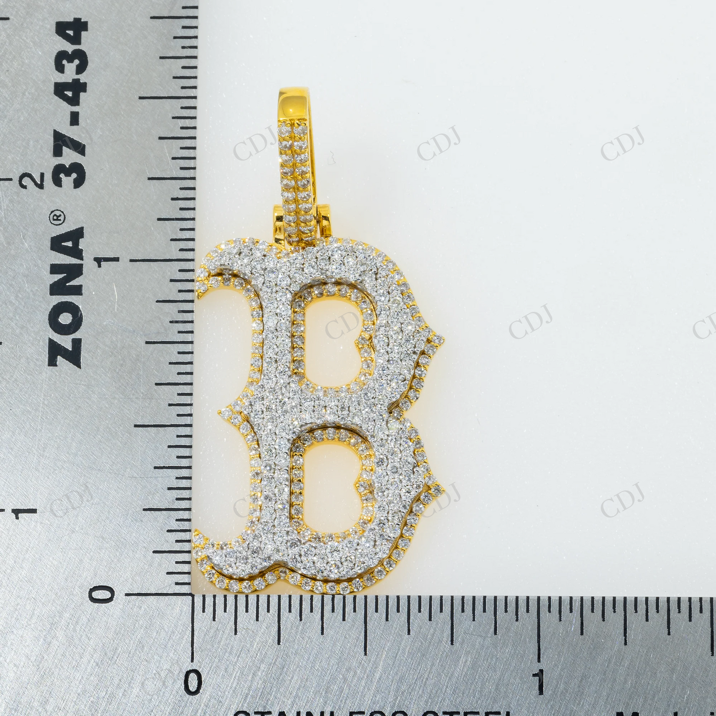 B Letter 925 Silver Moissanite Custom Pendant Hip Hop Pendent customdiamjewel