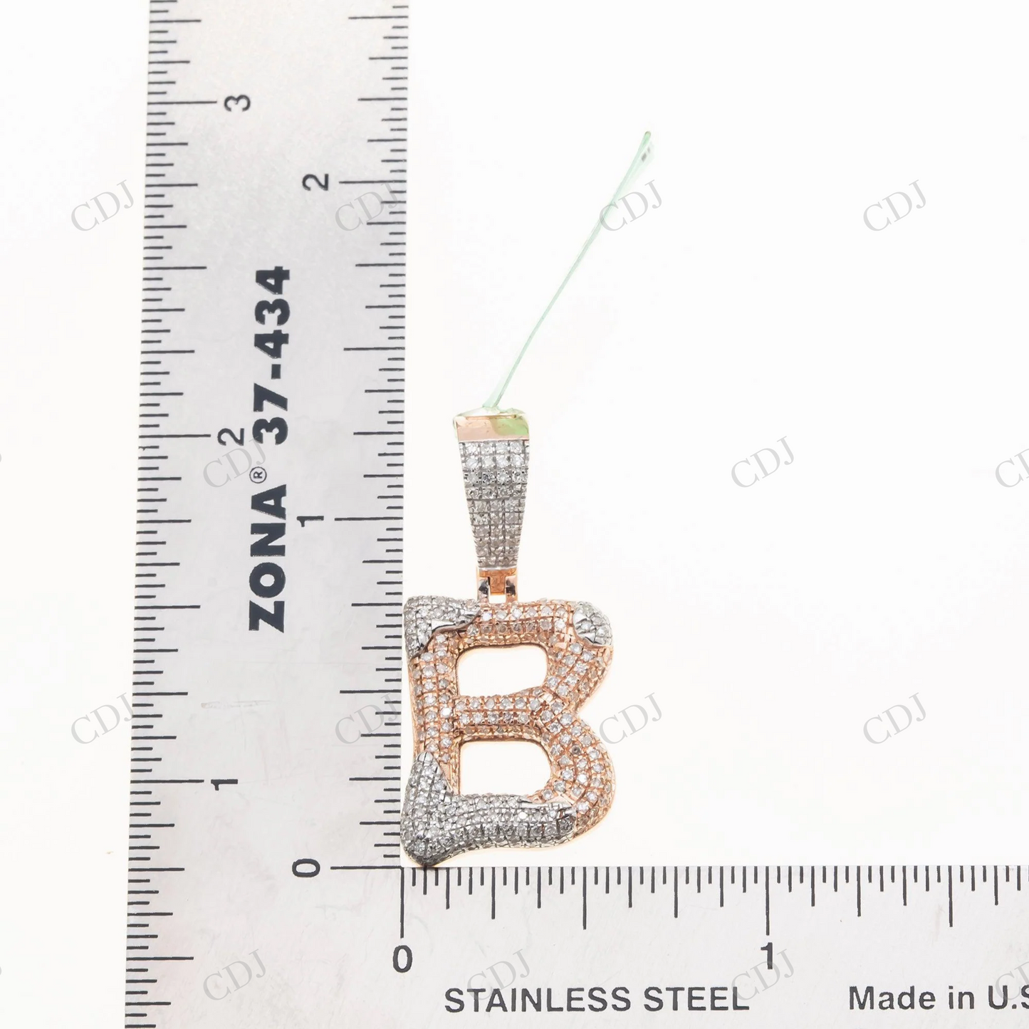 925 Silver Moissanite Customized B Letter Pendant Hip Hop Pendent customdiamjewel