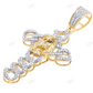 Two-Tone Lab Grown Diamond Jesus Head Cuban Style Pendant hip hop jewelry CustomDiamJewel