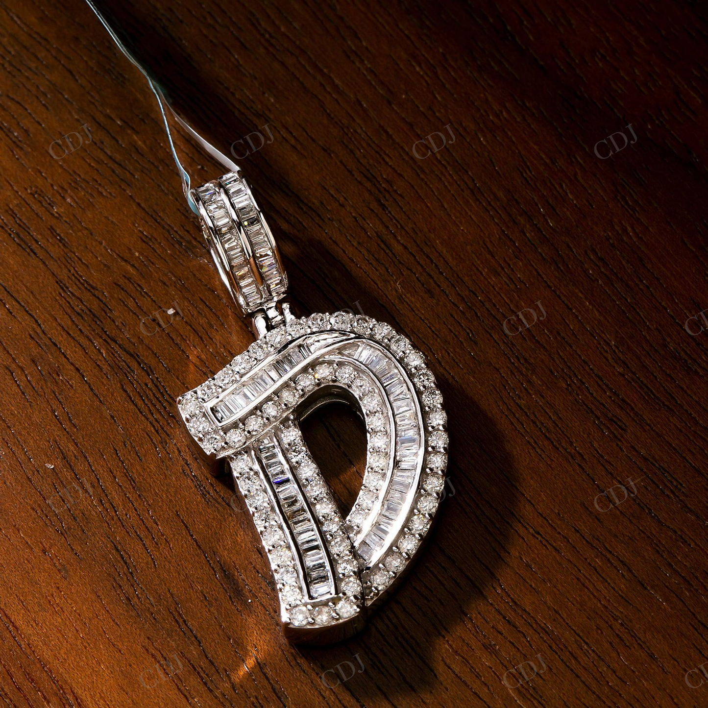 Hip Hop Letter D Moissanite 925 Silver Pendant Hip Hop Pendent customdiamjewel