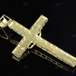 Men's Simulated Lab Grown Diamond Jesus Crucifix Yellow Gold Pendant hip hop jewelry CustomDiamJewel