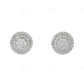 Luxury Lab Grown Diamond Halo Stud Earrings in Gold
