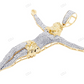 1.80 CTW Iced Out Lab Created Diamond Gold Cross Jesus Pendant hip hop jewelry CustomDiamJewel