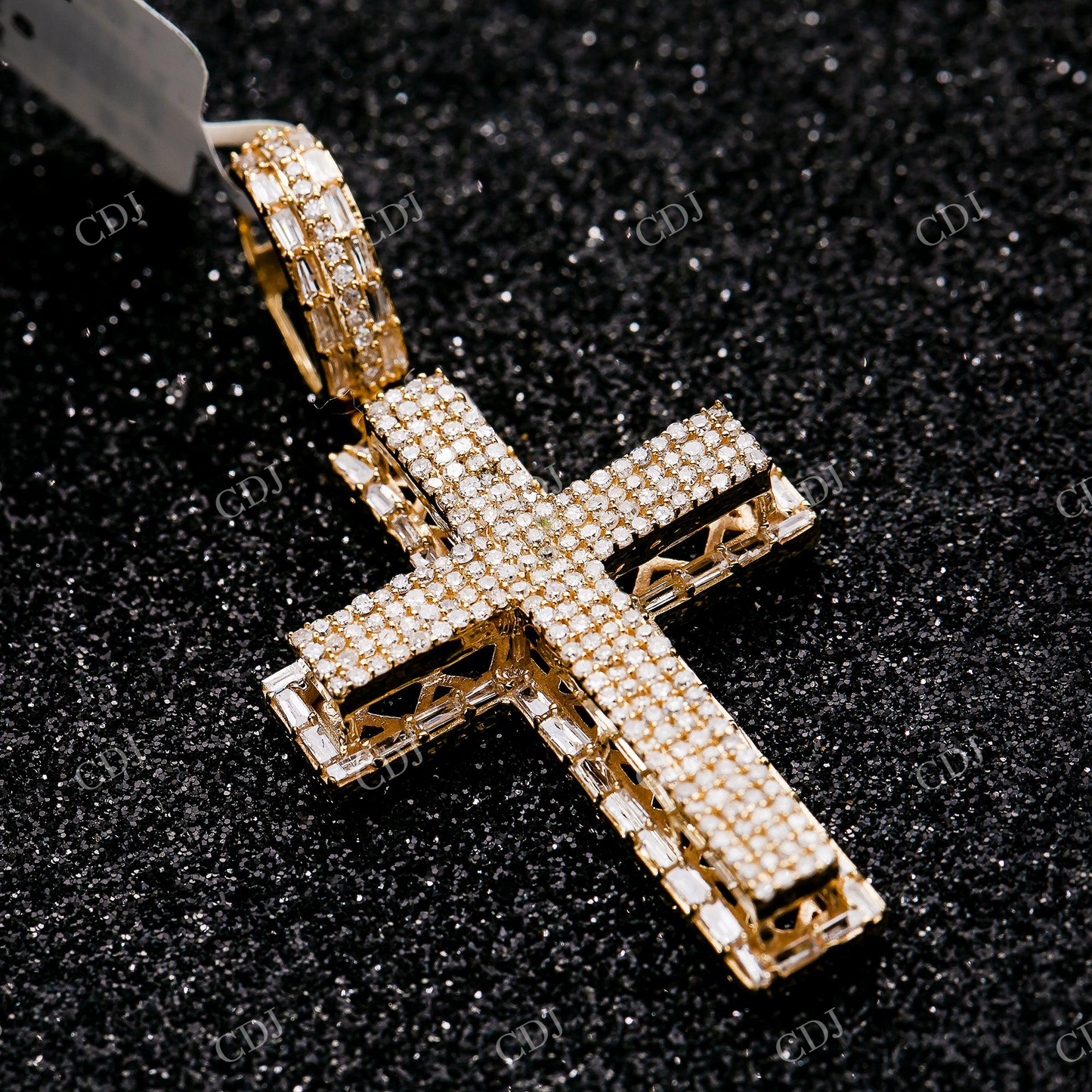 925 Sterling Silver Moissanite Custom Made Cross Pendant Hip Hop Pendent customdiamjewel
