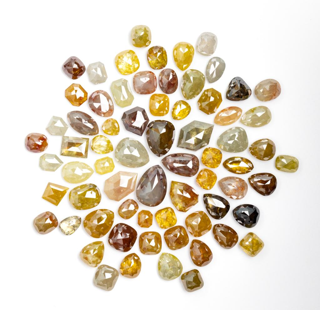 Genuine Mixed Antique Cuts Salt and Pepper Diamonds  customdiamjewel   