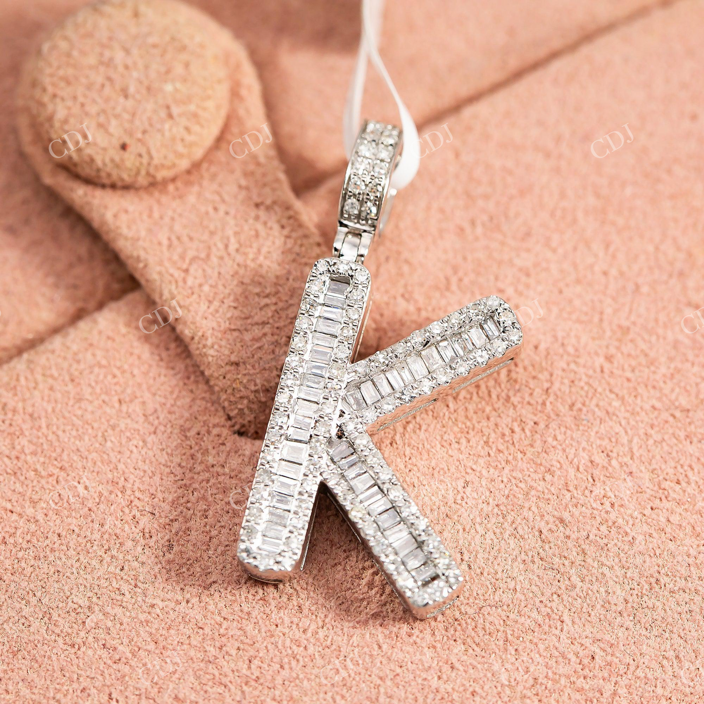 Luxury Hip Hop Letter Charm 925 Sterling Silver K Initial Pendant Hip Hop Pendent customdiamjewel