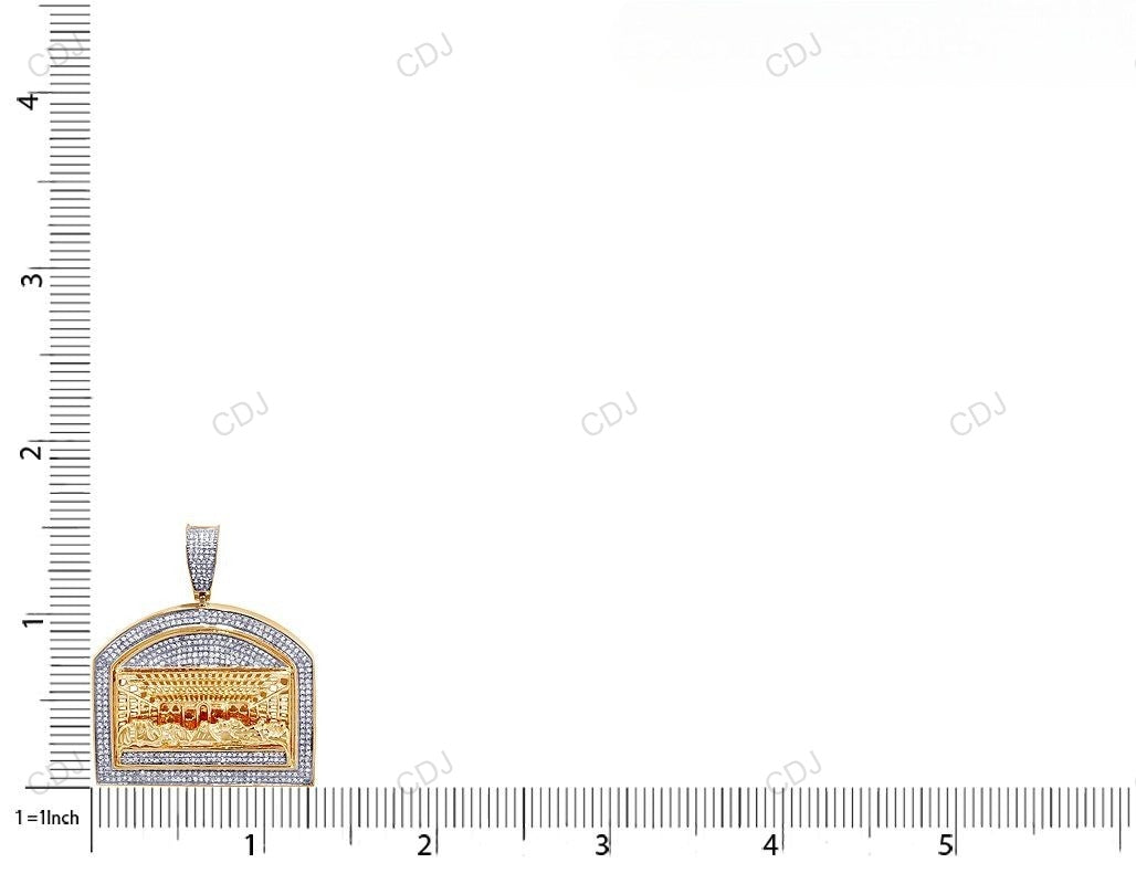 Last Supper Yellow Gold CVD Diamond Hip Hop Pendant hip hop jewelry CustomDiamJewel