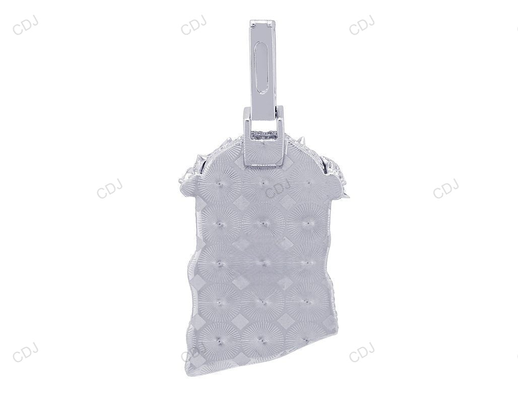 Jesus White Gold CVD Diamond Hip Hop Pendant hip hop jewelry CustomDiamJewel