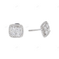 14K Gold Lab Grown Diamond Cluster Earrings