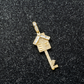 925 Silver Moissanite Baguette Round Diamond Hip Hop House Key Pendant Hip Hop Pendent customdiamjewel