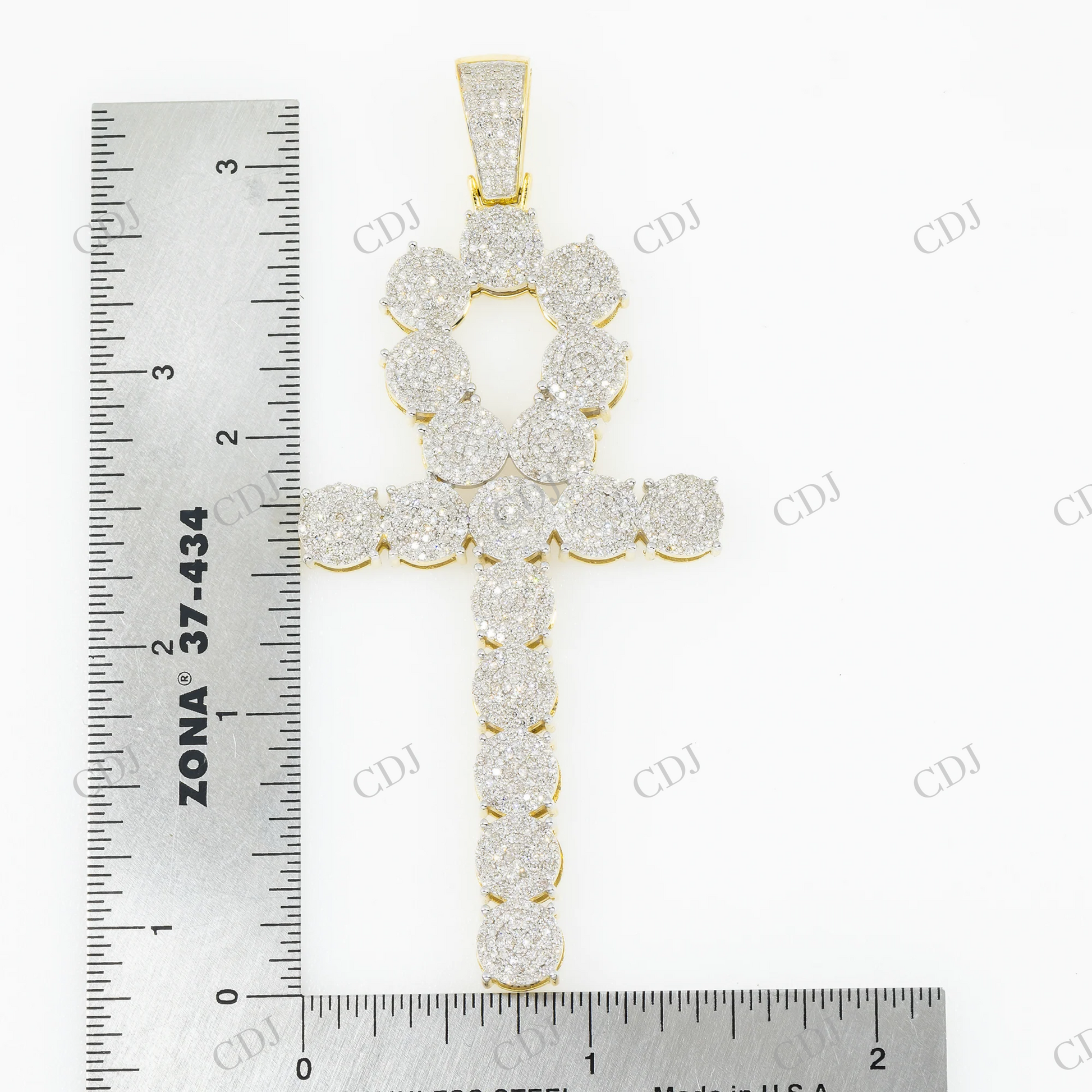 Ankh Cross 925 Silver Moissanite Pendant Hip Hop Pendent customdiamjewel
