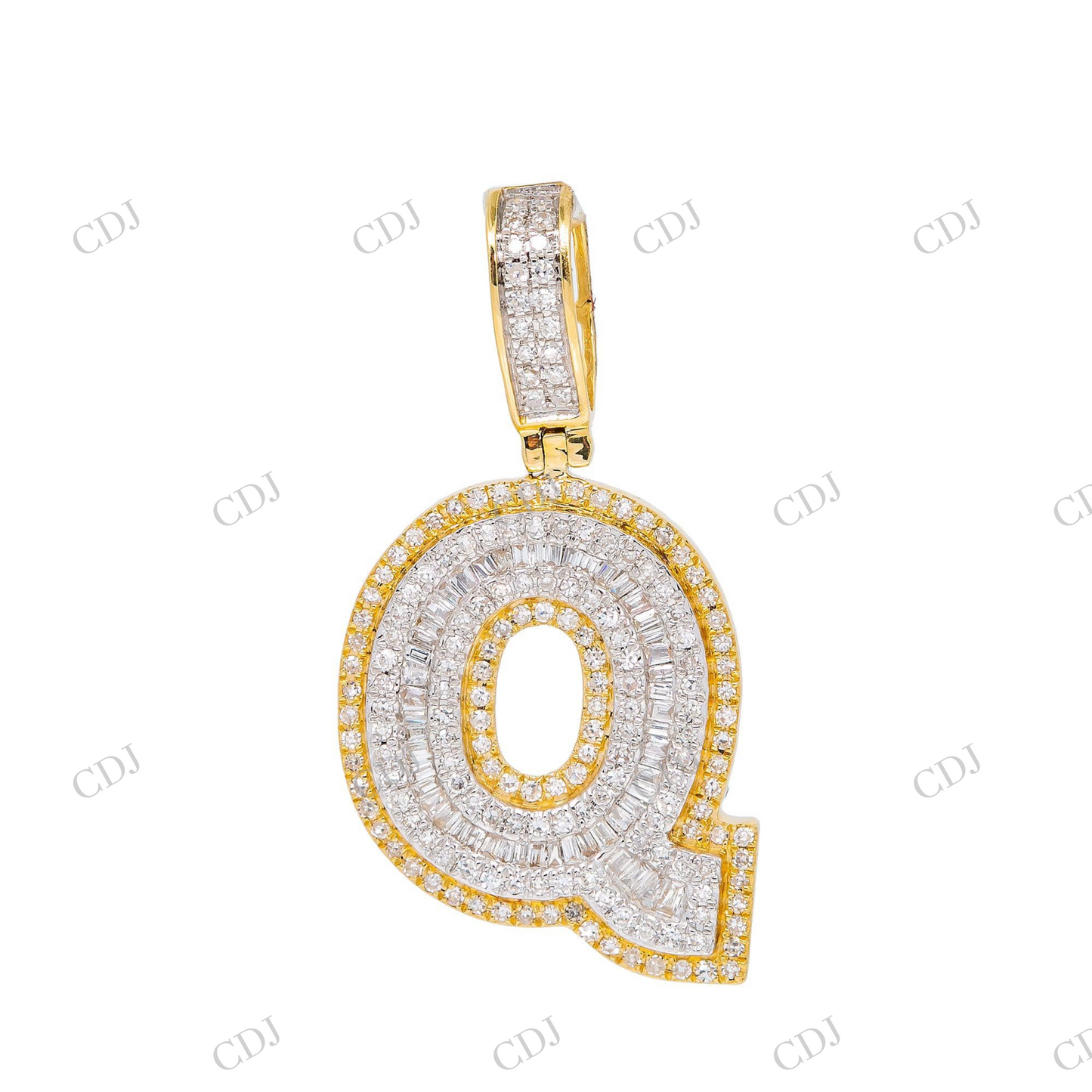 Customized Q Letter Moissanite 925 Silver Pendant Hip Hop Pendent customdiamjewel