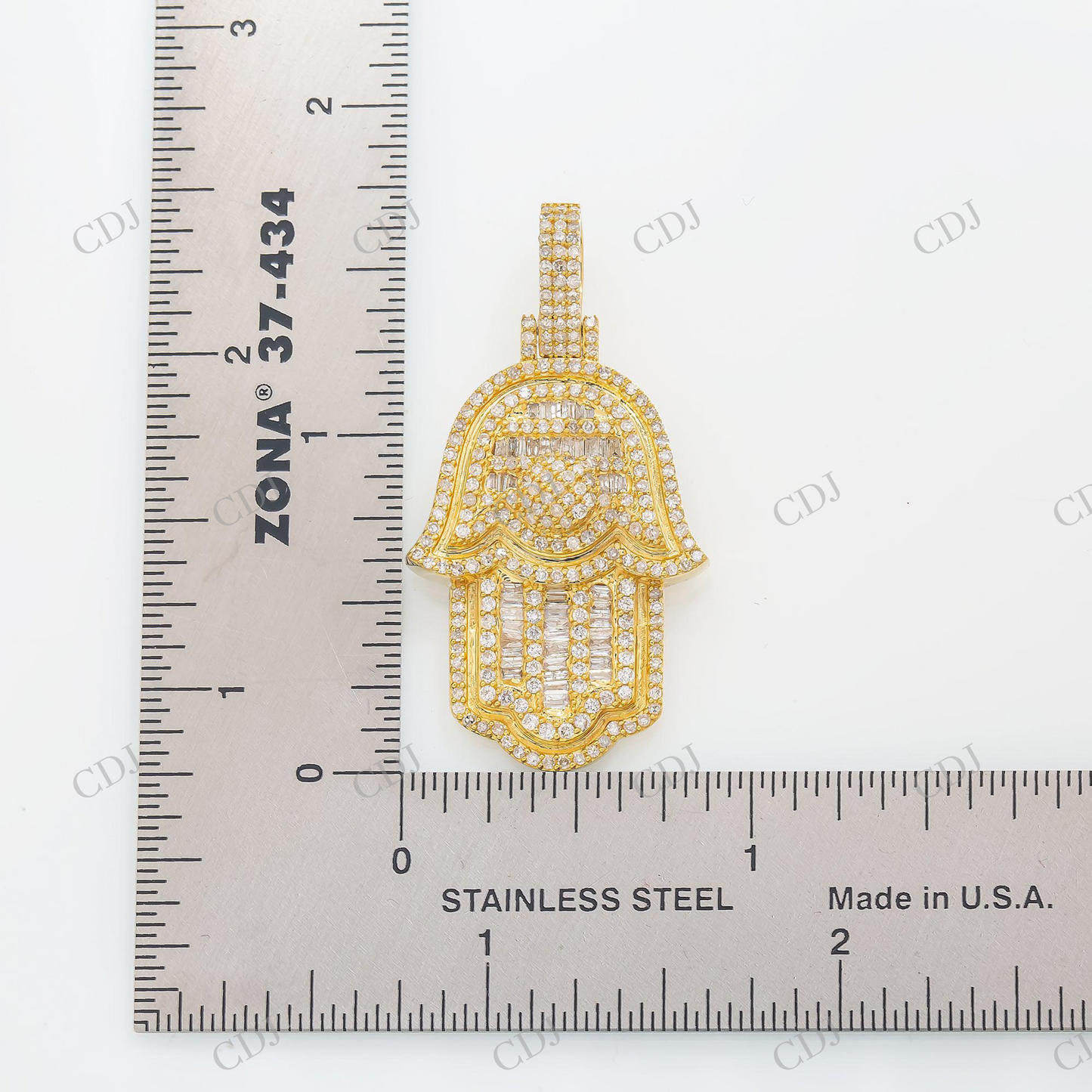 Iced Out Hamsa Hand 925 Silver Pendant Hip Hop Pendent customdiamjewel