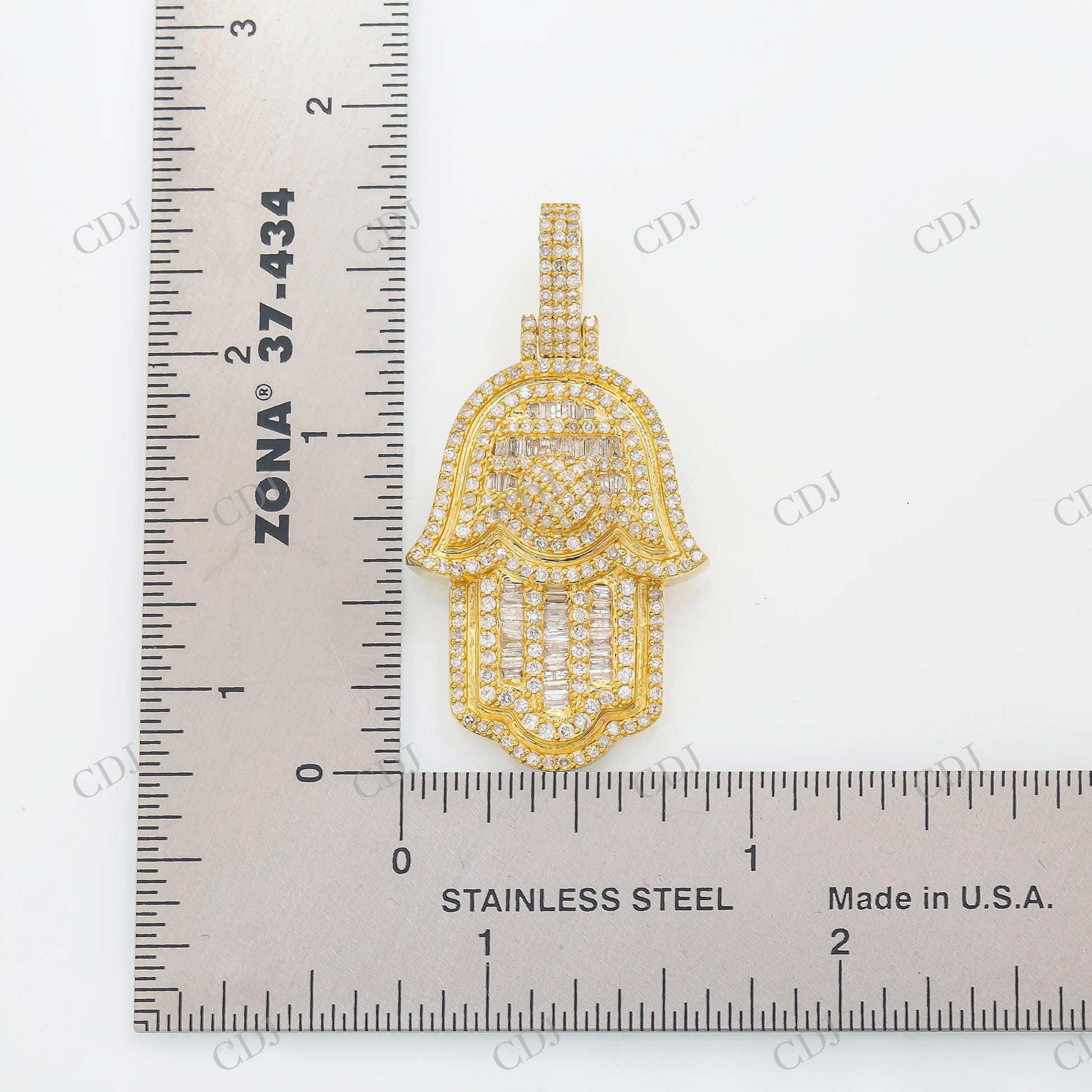 Iced Out Hamsa Hand 925 Silver Pendant Hip Hop Pendent customdiamjewel