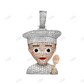 925 Silver Moissanite Chef Cartoon Pendant Hip Hop Pendent customdiamjewel