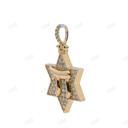 David Chai Jewish Charm Religious Moissanite Pendant Hip Hop Pendent customdiamjewel