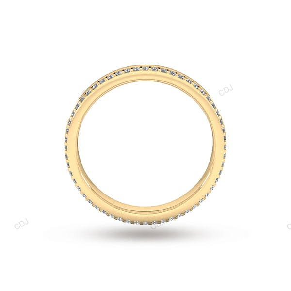 Yellow Gold Lab Grown Diamond Minimalist Wedding Band