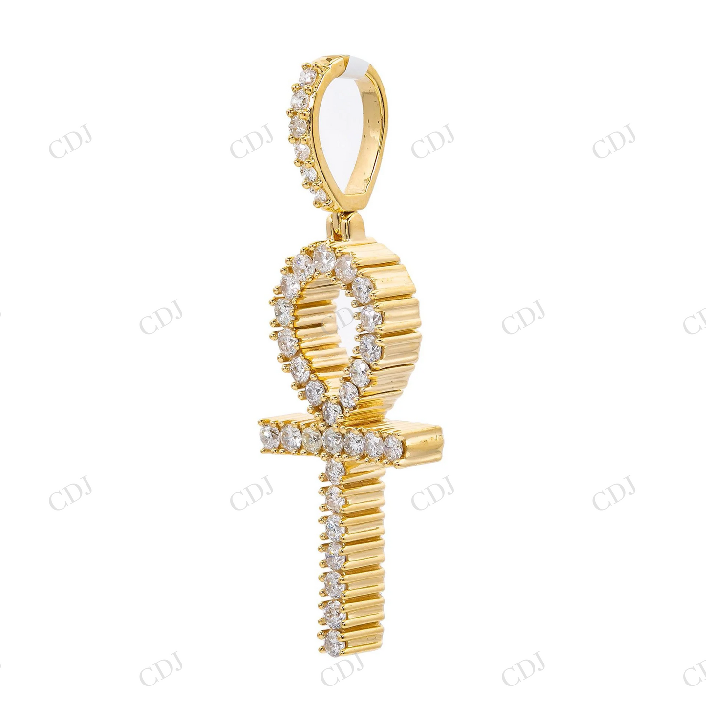 925 Silver Iced Out Moissanite Egyptian Ankh Cross Pendant Hip Hop Pendent customdiamjewel