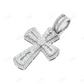 Baguette & Round 925 Silver Moissanite Cross Pendant Hip Hop Pendent customdiamjewel