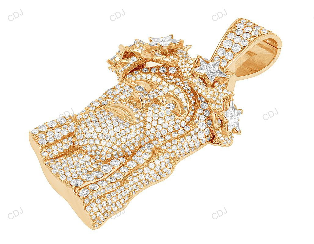 CVD Diamond Gold Jesus Customize Iced Out Pendant hip hop jewelry CustomDiamJewel