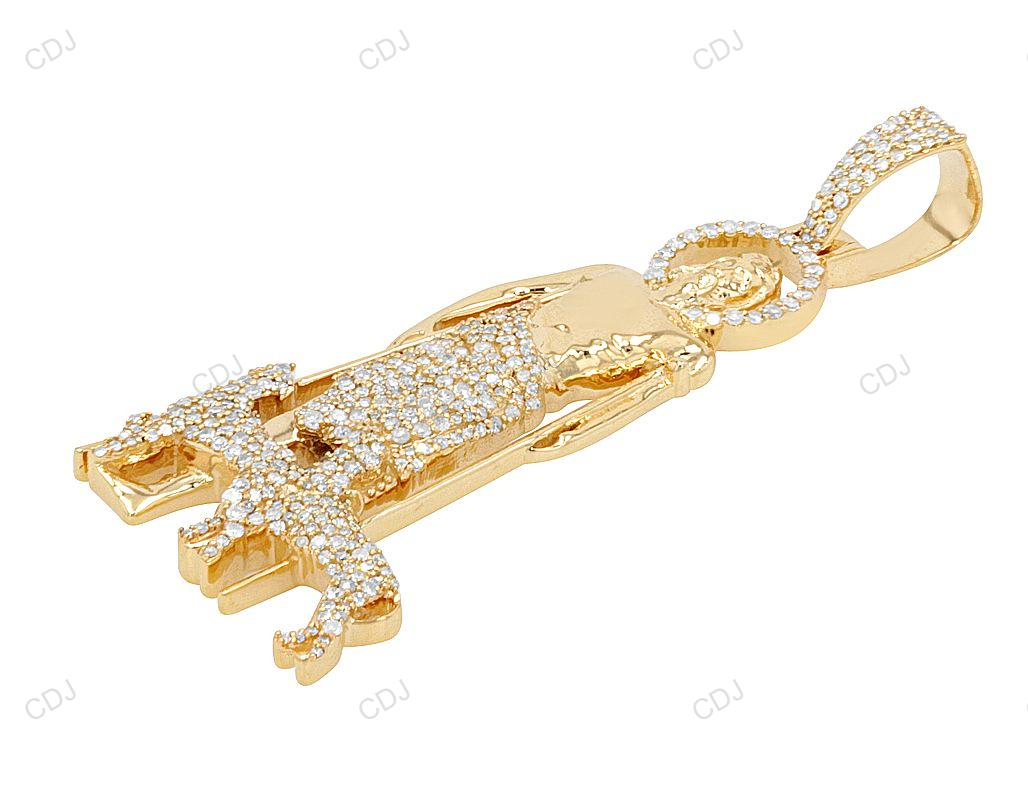 1.15 CTW Saint Lazarus CVD Diamond Hip Hop Pendant hip hop jewelry CustomDiamJewel