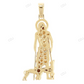 Saint Lazarus Lab Grown Diamond Yellow Gold Designer Pendant hip hop jewelry CustomDiamJewel