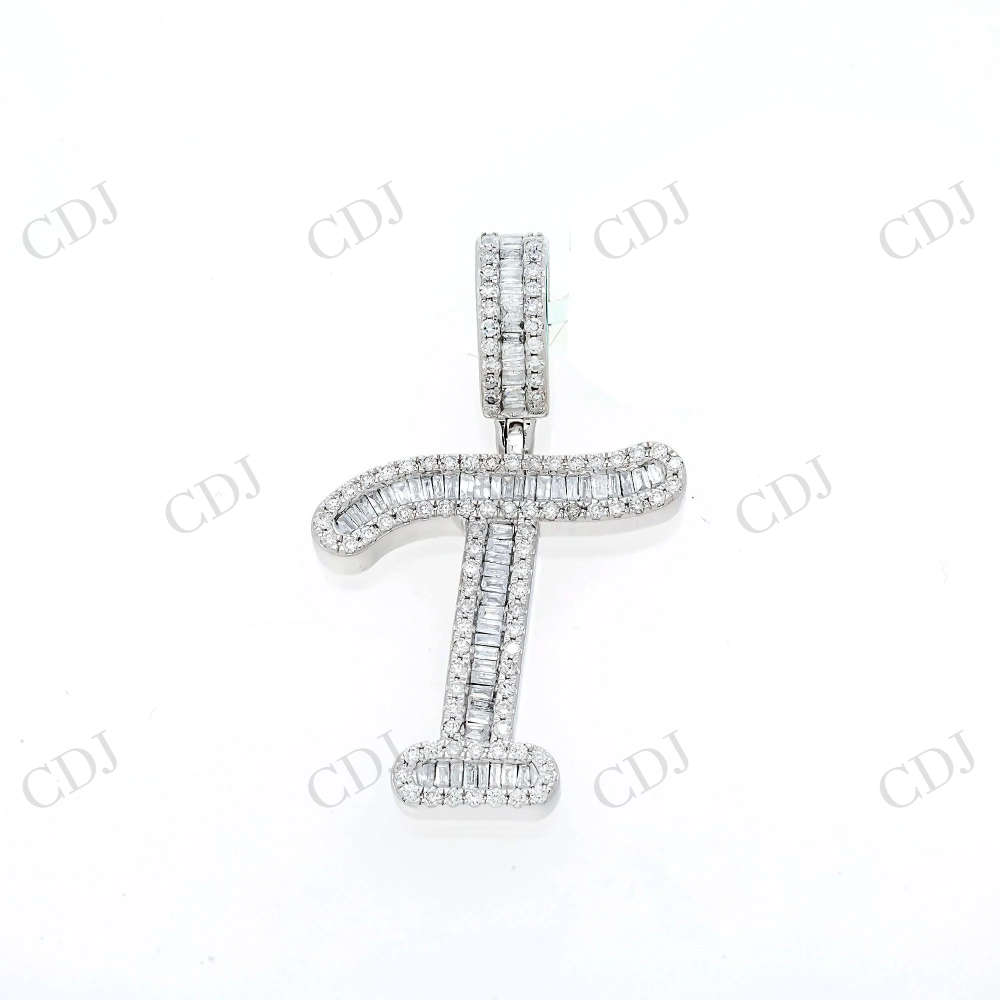 1" Custom Made T Letter 925 Silver Moissanite pendant Hip Hop Pendent customdiamjewel