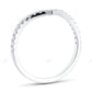 White Gold CVD Diamond Chevron Shape Wedding Band