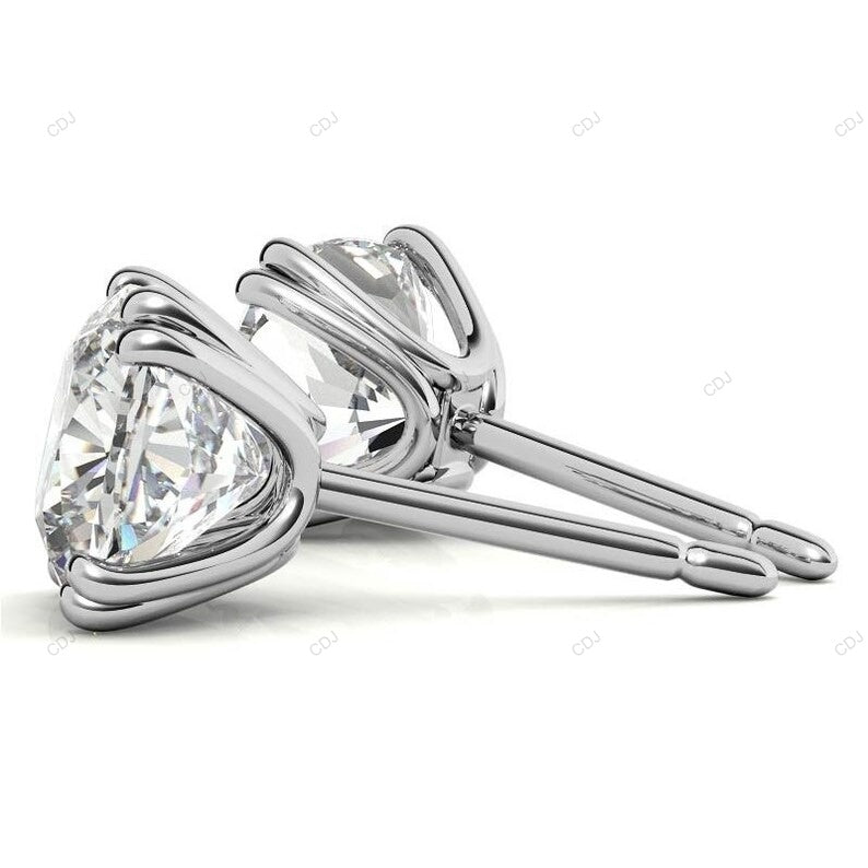 White Gold Lab Grown Diamond Stud Earring For Everyday