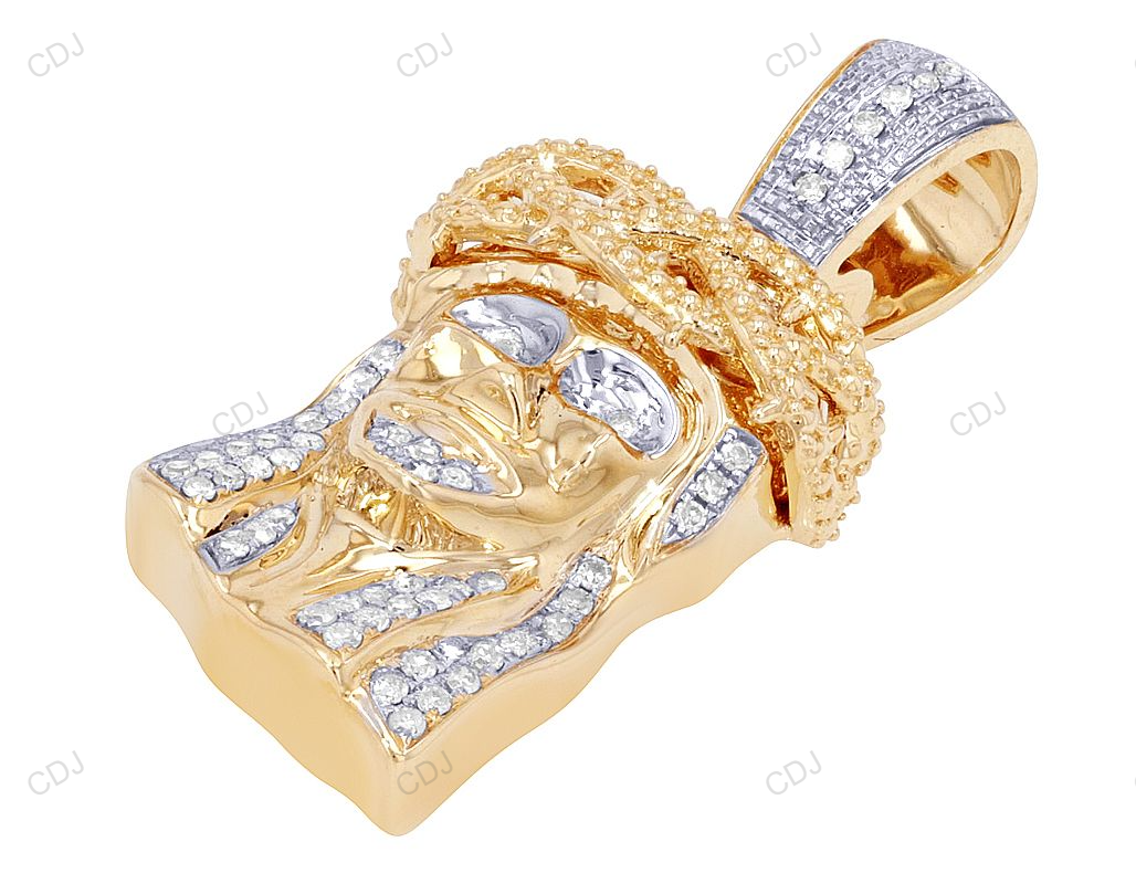 Jesus Christ Yellow Gold Lab Grown Diamond Hip Hop Pendant hip hop jewelry CustomDiamJewel