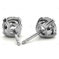 Double Prong Yellow Gold Lab Grown Diamond Earrings