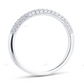Three Row CVD Diamond Wedding Band For Daily Wear