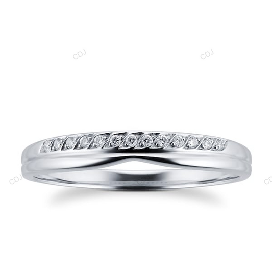 White Gold CVD Diamond Unique Design Wedding Band Wedding Band customdiamjewel
