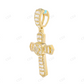 Baguette Cut Moissanite Iced Out Cross 925 Silver Pendant Hip Hop Pendent customdiamjewel