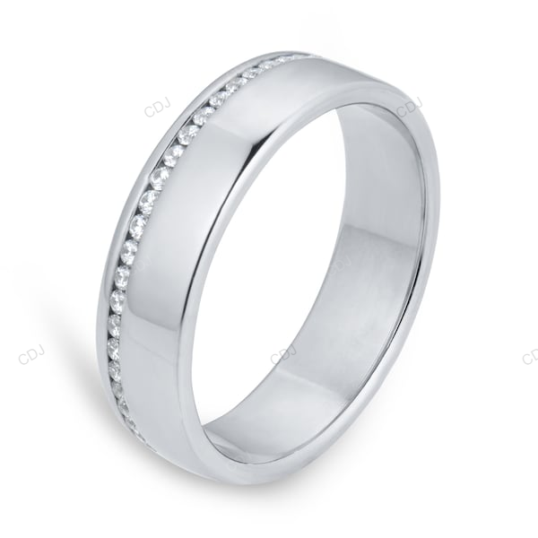 White Gold Lab grown Diamond Channel Setting Wedding Band