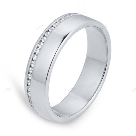 White Gold Lab grown Diamond Channel Setting Wedding Band Wedding Band customdiamjewel