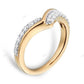 Two Tone Lab Grown Diamond Wedding Band For Women