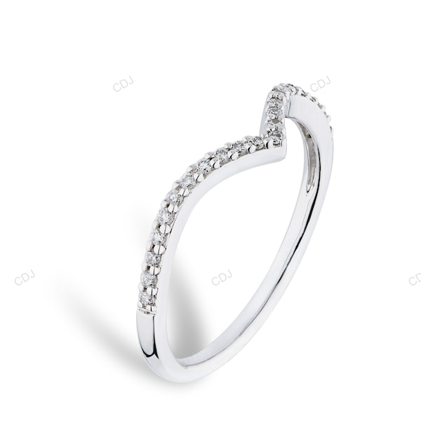 White Gold Half Eternity Lab Grown Diamond Wedding Band