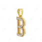 1.25" B Customized Moissanite 925 Silver Unisex Pendant Hip Hop Pendent customdiamjewel