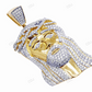 Jesus Face CVD Diamond Yellow Gold Hip Hop Pendant hip hop jewelry CustomDiamJewel