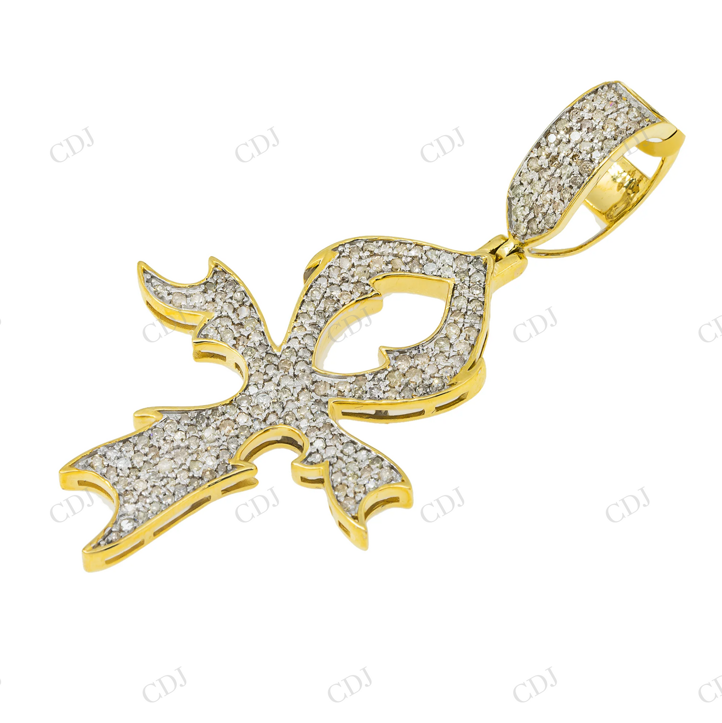 Custom Made Iced Out 925 Silver Moissanite Cross Pendant Hip Hop Pendent customdiamjewel