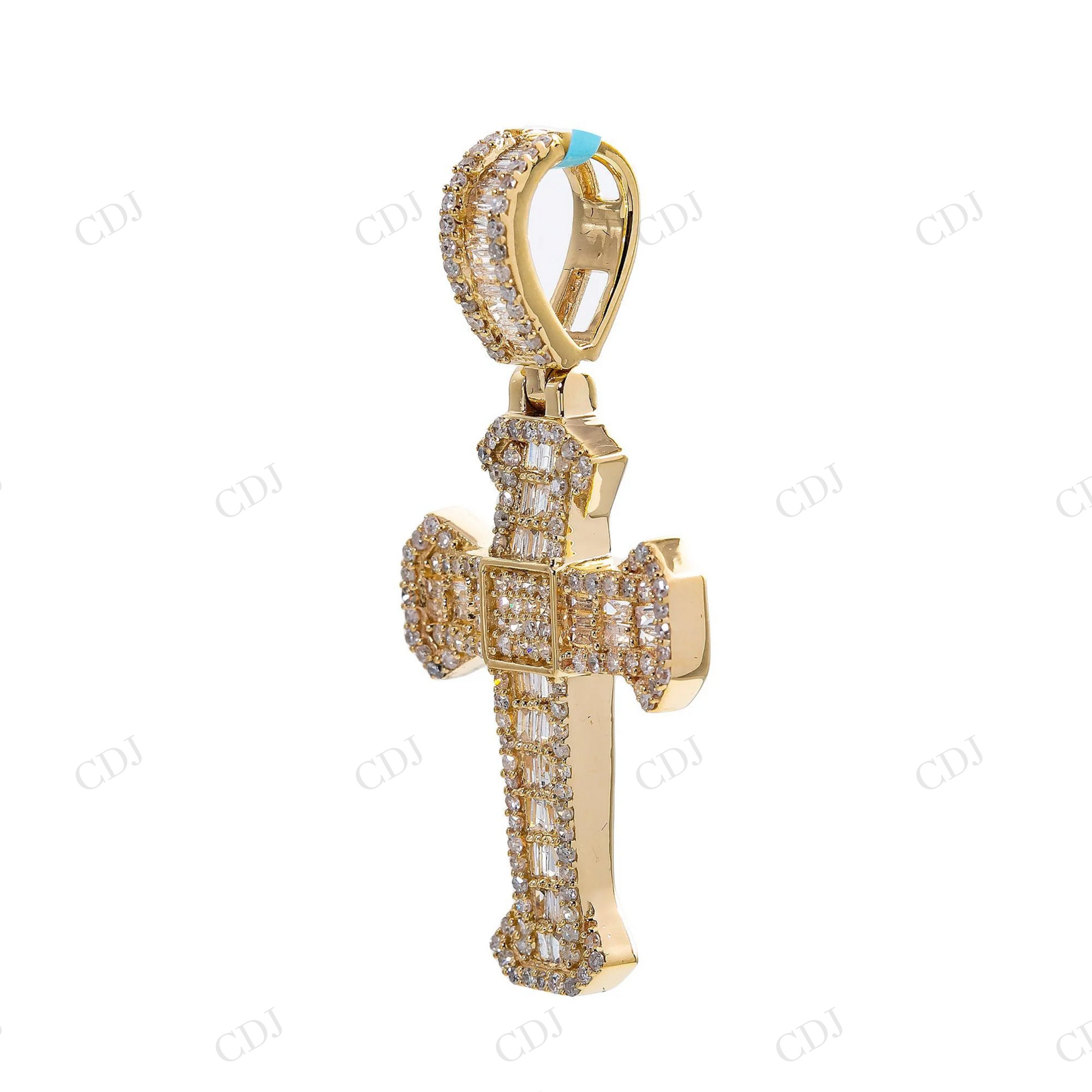 Religious Hip Hop 925 Sterling Silver Moissanite Cross Pendant Hip Hop Pendent customdiamjewel